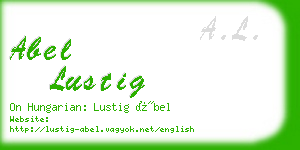 abel lustig business card